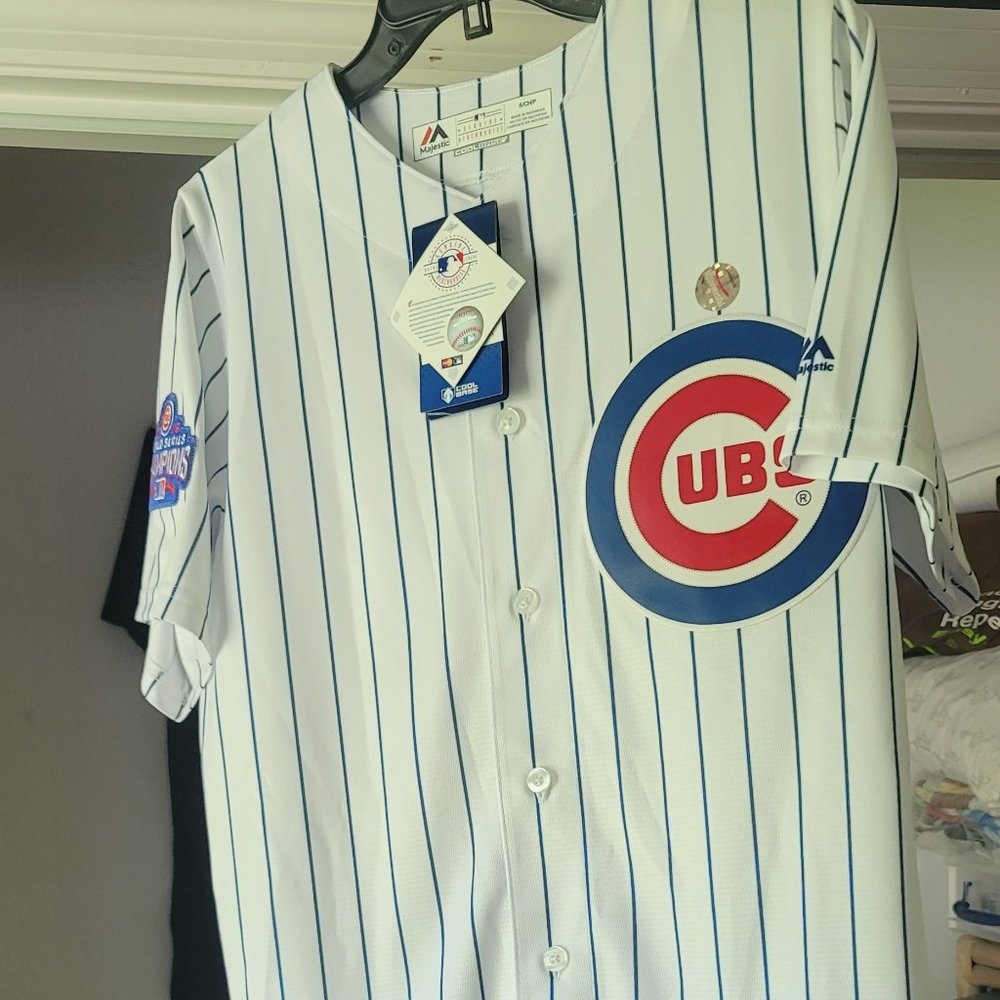 Majestic Chicago Cubs ANTHONY RIZZO 2016 World Series Champions JERSEY Small